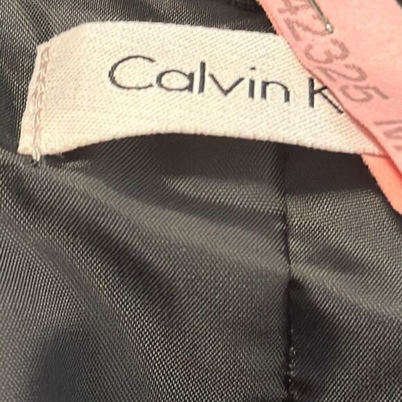 Calvin Klein Button Down Belted Black Dress Cap Sleeves size 6 - Picture 7 of 9